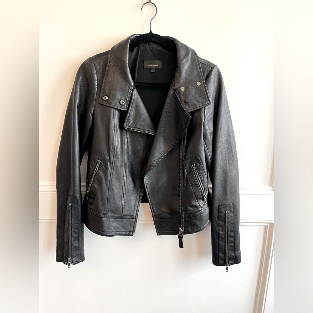 Mackage for Aritzia Kenya Lambskin Leather Moto Jacket Black Size Small - Picture 6 of 15